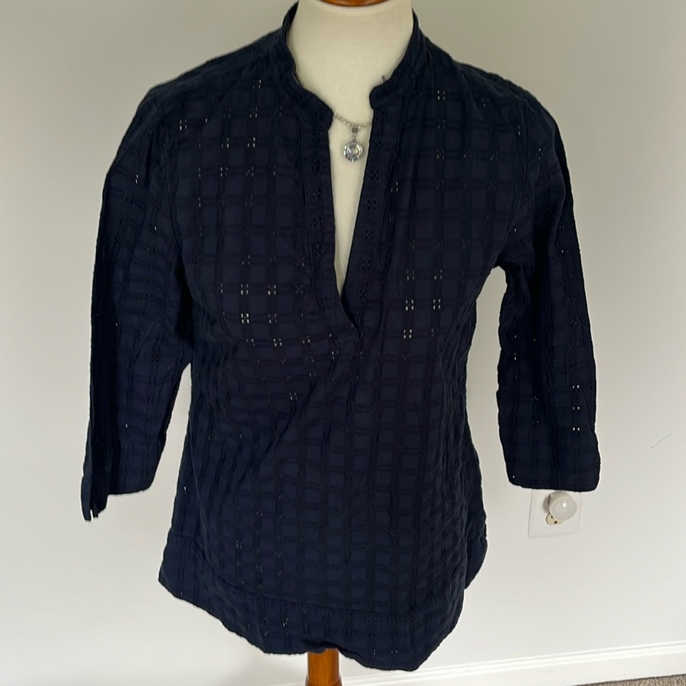Brooks Brothers tunic 3/4 sleeve, navy